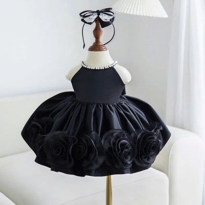 Vestido  Princesa Flores 3D