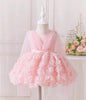 Vestido Infantil Princesa Rosa Floral
