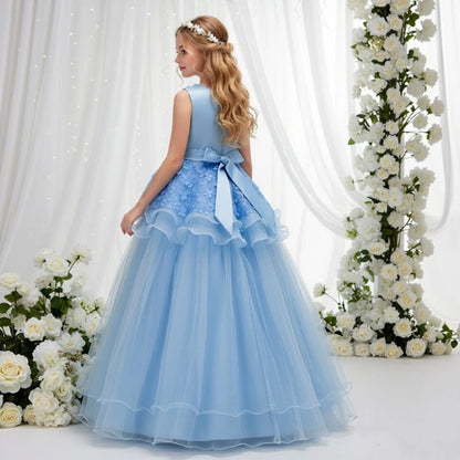 Vestido longo azul